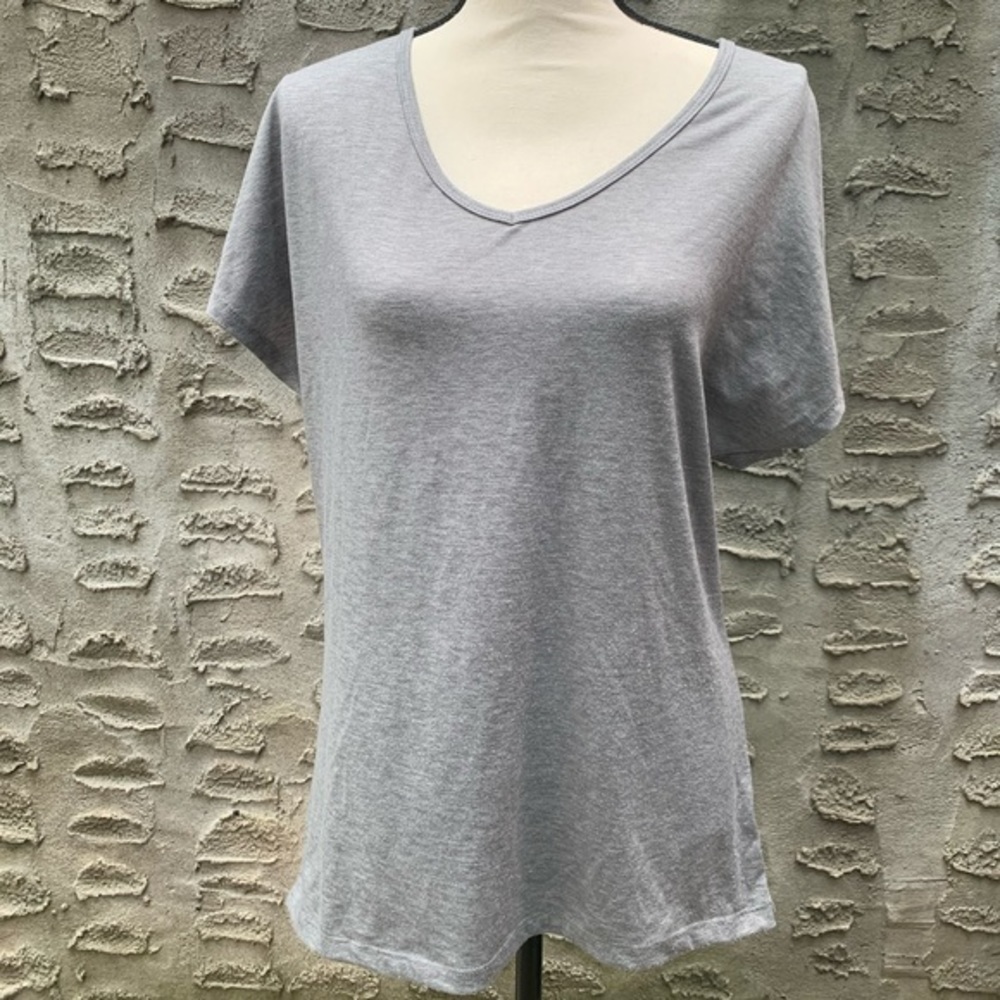 Peace & Pearls Gray Tunic Top